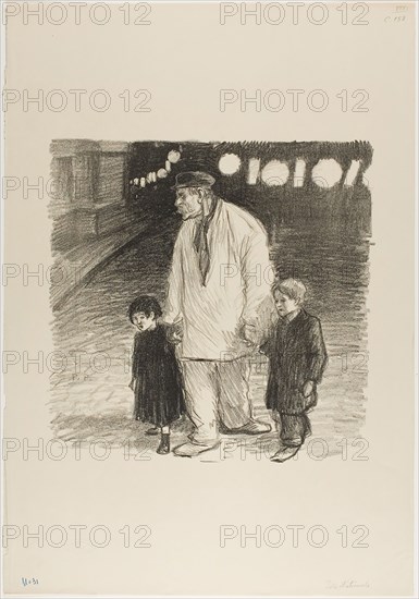 National Holiday, July 1894, Théophile-Alexandre Steinlen, French, born Switzerland, 1859-1923, France, Lithograph in black on cream wove paper, 299 × 306 mm (image), 550 × 383 mm (sheet)