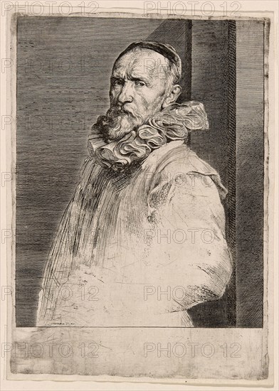 Jan de Wael, 1630/33, Anthony van Dyck, Flemish, 1599-1641, Flanders, Etching and engraving in black on ivory laid paper, 250 × 178 mm (image/plate), 258 × 185 mm (sheet)