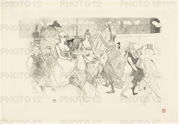 A Gala Evening at the Moulin Rouge, 1893, Henri de Toulouse-Lautrec, French, 1864-1901, France, Lithograph on cream wove paper, 295 × 475 mm (image), 385 × 562 mm (sheet)
