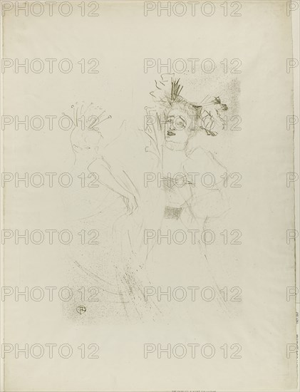 Lender in Chilpéric, Full Face, 1895, Henri de Toulouse-Lautrec, French, 1864-1901, France, Color lithograph on cream wove paper, 373 × 267 mm (image), 551.5 × 419 mm (sheet)