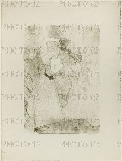 Rear View of Lender Dancing the Bolero in Chilpéric, 1895, Henri de Toulouse-Lautrec, French, 1864-1901, France, Color lithograph on cream wove paper, 376 × 265 mm (image), 549 × 418 mm (sheet)