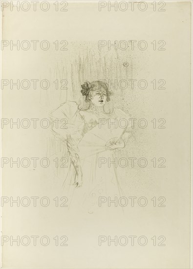Luce Myrès, Front View, 1895, Henri de Toulouse-Lautrec, French, 1864-1901, France, Color lithograph on cream wove paper, 365 × 259 mm (image), 537 × 382 mm (sheet)