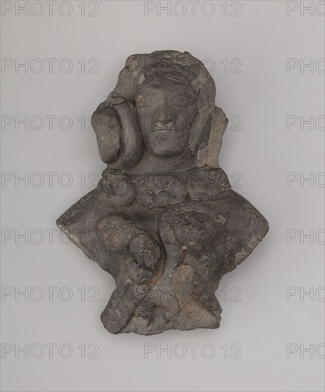 Torso of a Female Figurine, Mauryan period, 3rd/2nd century B.C., India, Uttar Pradesh, Mathura, Mathura, Hand-modeled gray terracotta, 9.4 x 7.6 cm (3 7/8 x 3 in.)