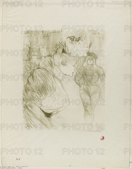 Lender Taking a Bow, 1895, Henri de Toulouse-Lautrec, French, 1864-1901, France, Color lithograph on ivory wove paper, 321 × 264 mm (image), 517 × 400 mm (sheet)