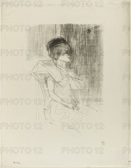 Lender Seated, 1895, Henri de Toulouse-Lautrec, French, 1864-1901, France, Lithograph on ivory wove paper, 354 × 244 mm (image), 514 × 399 mm (sheet)