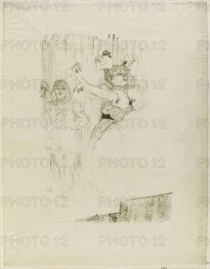 Lender Dancing the Bolero in Chilpéric, 1895, Henri de Toulouse-Lautrec, French, 1864-1901, France, Color lithograph on cream wove paper, 374 × 270 mm (image), 517 × 398 mm (sheet)