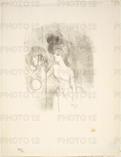 Anna Held and Baldy, 1896, Henri de Toulouse-Lautrec, French, 1864-1901, France, Lithograph on ivory wove paper, 310 × 240 mm (image), 514 × 399 mm (sheet)