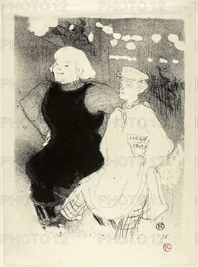 At the Moulin Rouge: the Franco-Russian Alliance, 1893, published 1894, Henri de Toulouse-Lautrec, French, 1864-1901, France, Lithograph on cream wove paper, 344 × 250 mm (image), 380 × 280.5 mm (sheet)