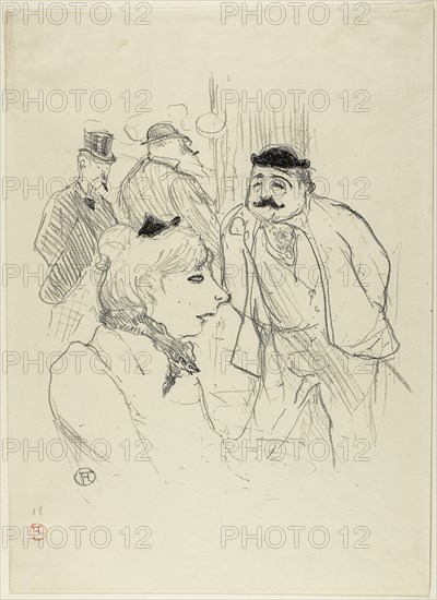 The Stalk—Moulin Rouge, 1894, Henri de Toulouse-Lautrec, French, 1864-1901, France, Lithograph on cream wove paper, 296 × 252 mm (image), 386 × 281 mm (sheet)