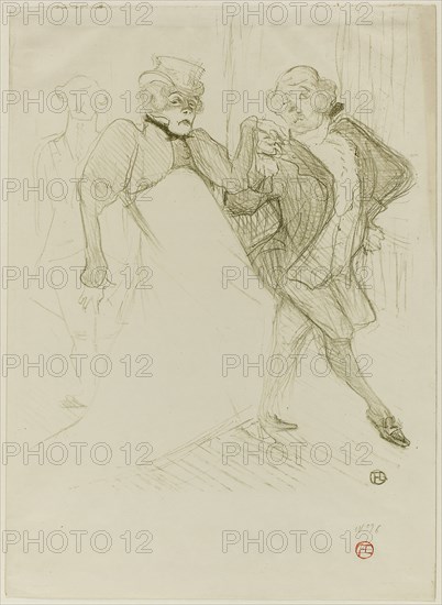 Réjane and Galipaux, in Madame Sans-Gêne, 1893, Henri de Toulouse-Lautrec, French, 1864-1901, France, Color lithograph on cream wove paper, 315 × 266 mm (image), 388 × 282 mm (sheet)