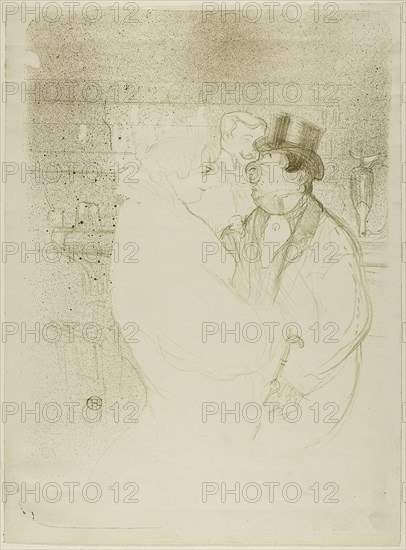 Ida Heath at the Bar, 1894, Henri de Toulouse-Lautrec, French, 1864-1901, France, Color lithograph on ivory wove paper, 366 × 260 mm (image), 380 × 281 mm (sheet)