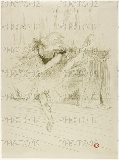 Miss Ida Heath, English Dancer, 1894, Henri de Toulouse-Lautrec, French, 1864-1901, France, Color lithograph on cream wove paper, 355 × 261 mm (image), 377 × 280 mm (sheet)