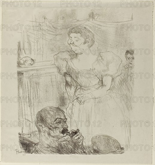 Di ti Fellow, English Singer in a Café-Concert, 1898, Henri de Toulouse-Lautrec, French, 1864-1901, France, Lithograph on grayish-ivory laid China paper, 322 × 260 mm (image), 356 × 334 mm (sheet)