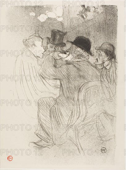 At the Moulin Rouge: A Rude! A Real Rude!, 1893, Henri de Toulouse-Lautrec, French, 1864-1901, France, Lithograph on cream wove paper, 360 × 257 mm (image), 376 × 282 mm (sheet)
