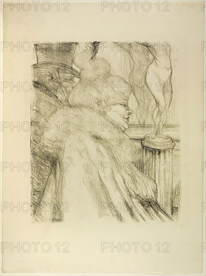 Leaving the Theater, 1896, Henri de Toulouse-Lautrec, French, 1864-1901, France, Lithograph in black on cream wove paper, 315 × 263 mm (image), 472 × 351 mm (sheet)