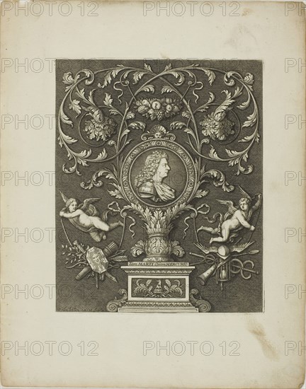 Plate Two, from A New Book of Ornaments, 1704, Simon Gribelin II, French, 1661-1733, France, Engraving on paper, 195 × 160 mm (image/plate), 295 × 232 mm (sheet)