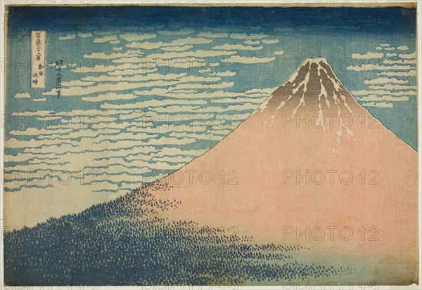 A Mild Breeze on a Fine Day (Gaifu kaisei), from the series Thirty-six Views of Mount Fuji (Fugaku sanjurokkei), c. 1830/33, Katsushika Hokusai ?? ??, Japanese, 1760-1849, Japan, Color woodblock print, oban, 26.3 x 38.6 cm (10 3/8 x 15 3/16 in.)