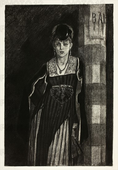 The Absinthe Drinker, n.d., Félicien Rops, Belgian, 1833-1898, Belgium, Heliogravure on ivory wove paper, 335 × 225 mm (image), 385 × 256 mm (plate), 452 × 311 mm (sheet)