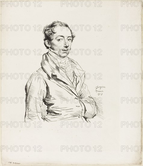 Frederic Sylvester Douglas, 1815, Jean–Auguste–Dominique Ingres, French, 1780–1867, France, Lithograph on paper, 180 × 148 mm (image), 287 × 248 mm (sheet)