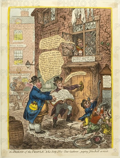 Friend of the People, published May 28, 1806, James Gillray (English, 1756-1815), published by Hannah Humphrey (English, c. 1745-1818), England, Hand-colored etching on paper, 334 × 241 mm (image), 353 × 250 mm (plate), 369 × 275 mm (sheet)
