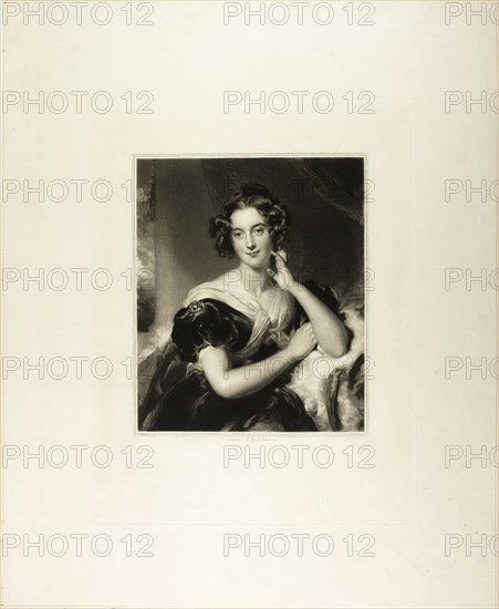 Miss Julia MacDonald, 1830/31, Samuel Cousins (English, 1801-1887), after Thomas Lawrence (English, 1769-1830), England, Mezzotint on ivory wove paper, 231 × 192 mm (image), 514 × 420 mm (sheet)