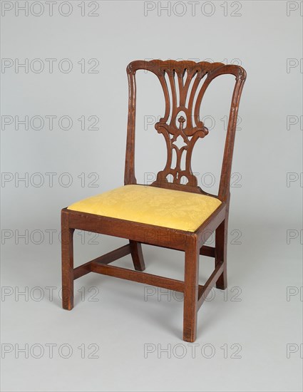 Side Chair, 1770/90, American, 18th century, New York City, New York, New York City, Mahogany, tulip, and white pine, 93.3 × 57.8 × 45.7 cm (36 3/4 × 22 3/4 × 18 in.)