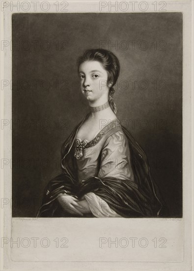 Lady Elizabeth Montagu, 1756, James McArdell (Irish, c. 1728-1765), after Sir Joshua Reynolds (English, 1723-1792), Ireland, Mezzotint on ivory laid paper