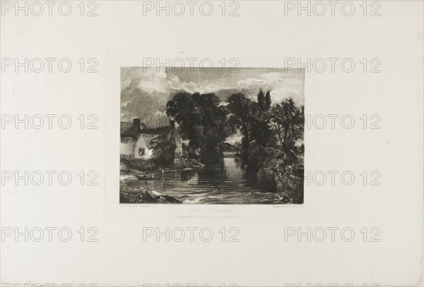 Mill Stream, 1831, David Lucas (English, 1802-1881), after John Constable (English, 1776-1837), England, Mezzotint on paper, 141 × 190 mm (image), 176 × 220 mm (plate), 296 × 440 mm (sheet)