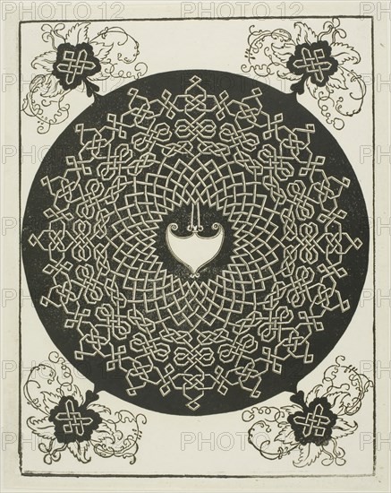 The First Knot, c. 1507, Albrecht Dürer, German, 1471-1528, Germany, Woodcut in black on ivory laid paper, 275 × 214 mm (image), 291 × 231 mm (sheet)