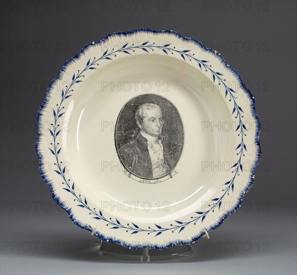 Soup Plate, c. 1790, English for the American market, Leeds, England, Creamware, Diam. 24.3 cm (9 9/16 in.)