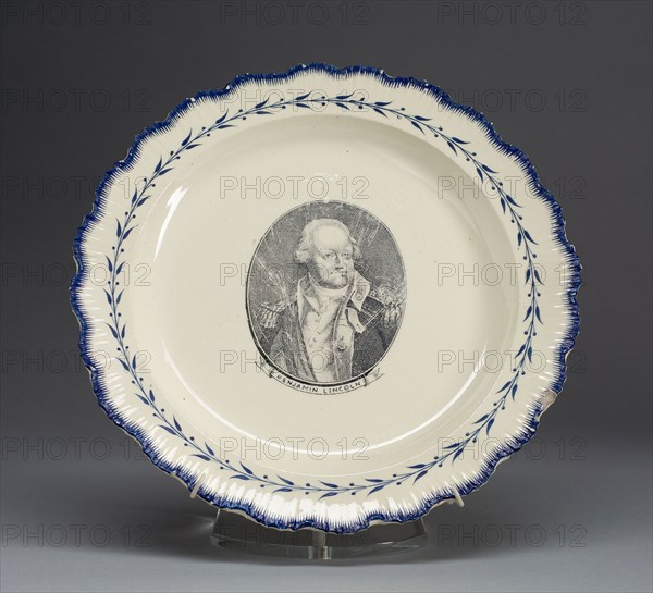 Plate, c. 1790, English for the American market, Leeds, England, Creamware, Diam. 24.3 cm (9 9/16 in.)