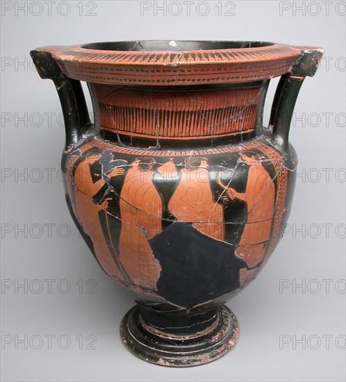 Column Krater (Mixing Bowl), 460/450 BC, Greek, Athens, Attributed to the Florence Painter, Greece, terracotta, decorated in the red-figure technique, 41.3 × 34.9 × 28.6 cm (16 1/4 × 13 3/4 × 11 1/4 in.)