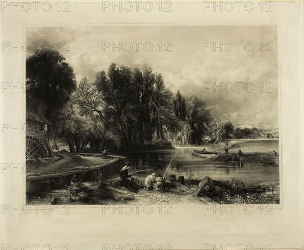 The Young Waltonians, 1840, David Lucas (English, 1802-1881), after John Constable (English, 1776-1837), England, Mezzotint on paper, 297 × 420 mm (image), 412 × 496 mm (sheet)