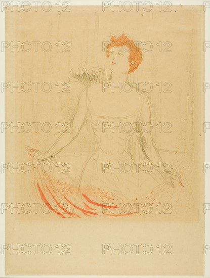 Emma Calvé, 1898, Henri de Toulouse-Lautrec, French, 1864-1901, France, Color lithograph on tan wove paper, 292 × 239 mm (image), 379 × 280 mm (sheet, folded)