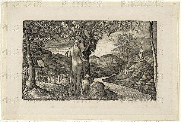 The Bride, n.d., Edward Calvert, English, 1799-1883, England, Engraving on paper, 76 × 127 mm (image), 104 × 158 mm (primary supprt, trimmed within plate mark), 114 × 167 mm (secondary support)