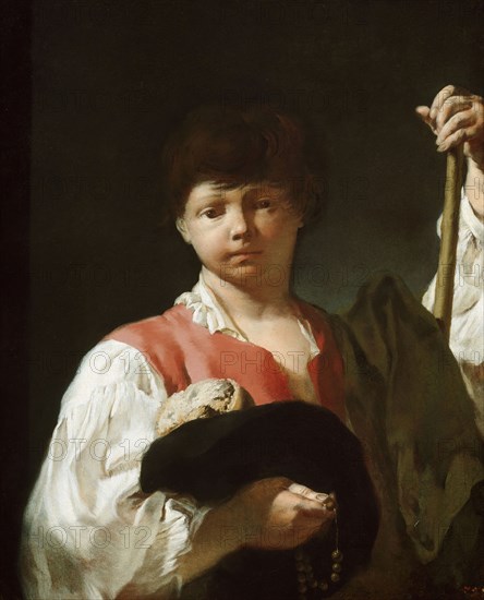 The Beggar Boy (The Young Pilgrim), 1738/39, Giovanni Battista Piazzetta, Italian, 1682-1754, Italy, Oil on canvas, 26 5/8 × 21 1/2 in. (67.7 × 54.7 cm)