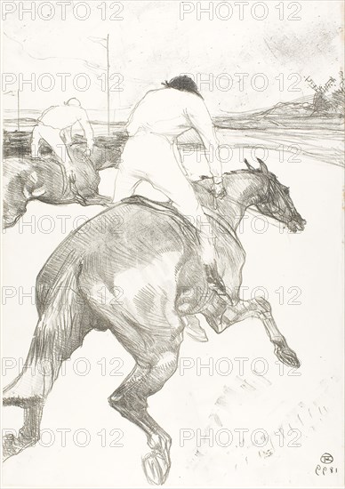 The Jockey, 1899, Henri de Toulouse-Lautrec, French, 1864-1901, France, Lithograph on grayish-ivory laid China paper, 516 × 361 mm