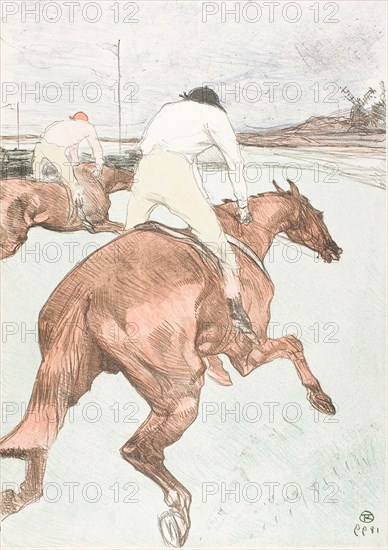 The Jockey, 1899, Henri de Toulouse-Lautrec, French, 1864-1901, France, Color lithograph on ivory laid paper, 518 × 363 mm