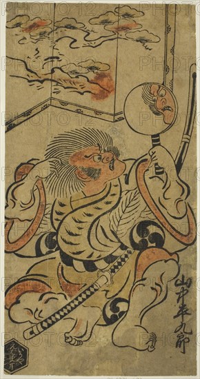 The Actor Yamanaka Heikuro I, c. 1705, Attributed to Torii Kiyonobu I, Japanese, 18th century, Japan, Hand-colored woodblock print, hosoban, tan-e, 29.2 x 15.2 cm (11 1/2 x 6 in.)