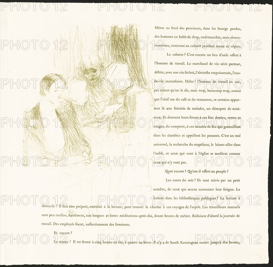 Yvette Guilbert, 1894, Henri de Toulouse-Lautrec, French, 1864-1901, France, Color lithograph, with letterpress, on ivory laid paper, 304 × 206 mm (image), 382 × 383 mm (sheet, folded, appro×.)