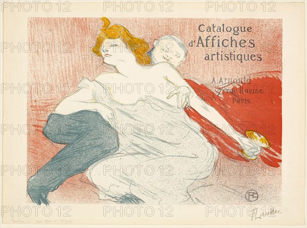 Debauchery (second plate), 1896, Henri de Toulouse-Lautrec, French, 1864-1901, France, Color lithograph on cream wove paper, 240 × 324 mm (image), 282 × 382 mm (sheet)