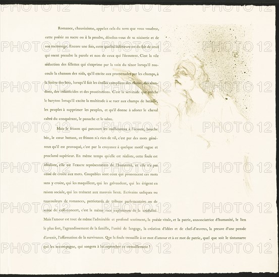Yvette Guilbert, 1894, Henri de Toulouse-Lautrec, French, 1864-1901, France, Color lithograph, with letterpress, on ivory laid paper, 251 × 200 mm (image), 385 × 385 mm (sheet, folded, appro×.)