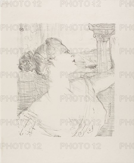 Sybil Sanderson, from Treize Lithographies, 1898, published before 1906, Henri de Toulouse-Lautrec, French, 1864-1901, France, Lithograph on ivory laid paper, 274 × 244 mm (image), 391 × 317 mm (sheet)