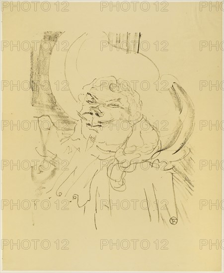 Coquelin the Elder, from Treize Lithographies, 1898, published before 1906, Henri de Toulouse-Lautrec, French, 1864-1901, France, Lithograph on cream wove paper, 290 × 241 mm (image), 392 × 320 mm (sheet)