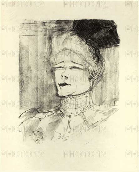 Jeanne Granier, from Treize Lithographies, 1898, published before 1906, Henri de Toulouse-Lautrec, French, 1864-1901, France, Lithograph on ivory laid paper, 289 × 232 mm (image), 389 × 314.5 mm (sheet)