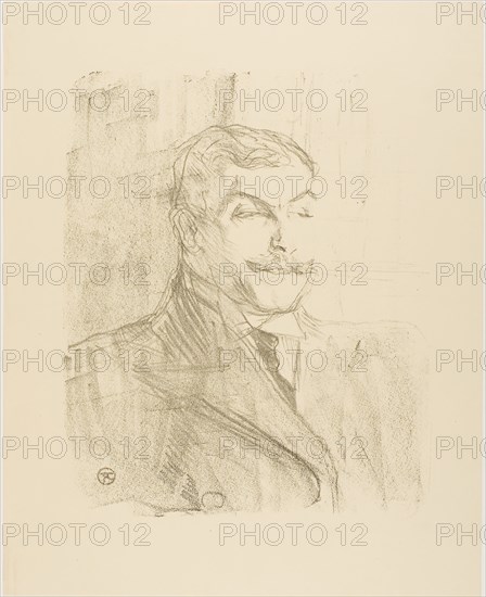 Lucien Guitry, from Treize Lithographies, 1898, published before 1906, Henri de Toulouse-Lautrec, French, 1864-1901, France, Lithograph on cream wove paper, 295 × 244 mm (image), 393 × 316 mm (sheet)