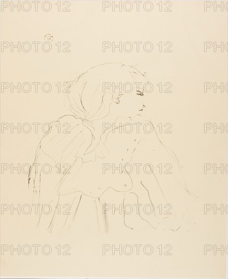 Jane Hading, from Treize Lithographies, 1898, published before 1906, Henri de Toulouse-Lautrec, French, 1864-1901, France, Lithograph on cream wove paper, 284 × 243 mm (image), 392 × 321 mm (sheet)
