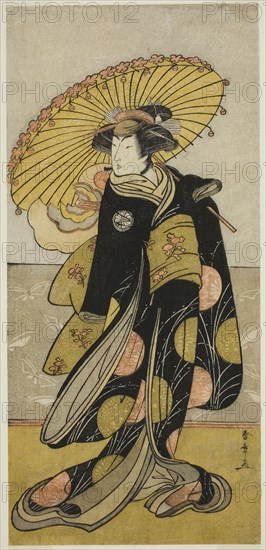 The Actor Segawa Kikunojo III in an Unidentified Role, early 1780s, Katsukawa Shunsho ?? ??, Japanese, 1726-1792, Japan, Color woodblock print, hosoban, 31.4 x 14.3 cm (12 3/8 x 5 5/8 in.)