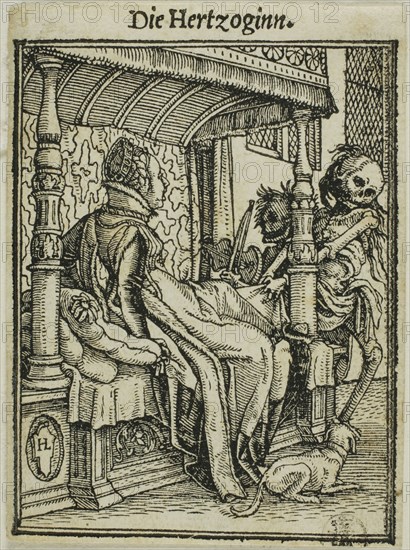The Duchess, before 1526, Hans Holbein, the younger, German, 1497-1543, Germany, Woodcut on paper, 66 x 49 mm
