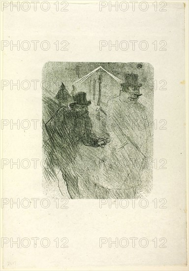 Baron Moïse Begging, from Au Pied du Sinaï, 1897, published 1898, Henri de Toulouse-Lautrec, French, 1864-1901, France, Color lithograph on ivory wove paper, 175 × 144 mm (image), 339 × 236 mm (sheet)